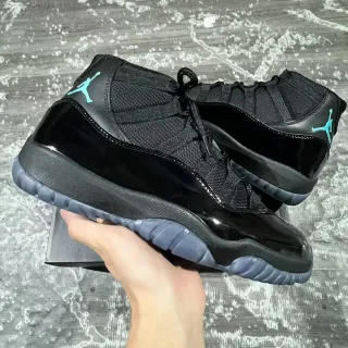 Air Jordan 11 Black Turquoise Jumpman Basketball Shoes