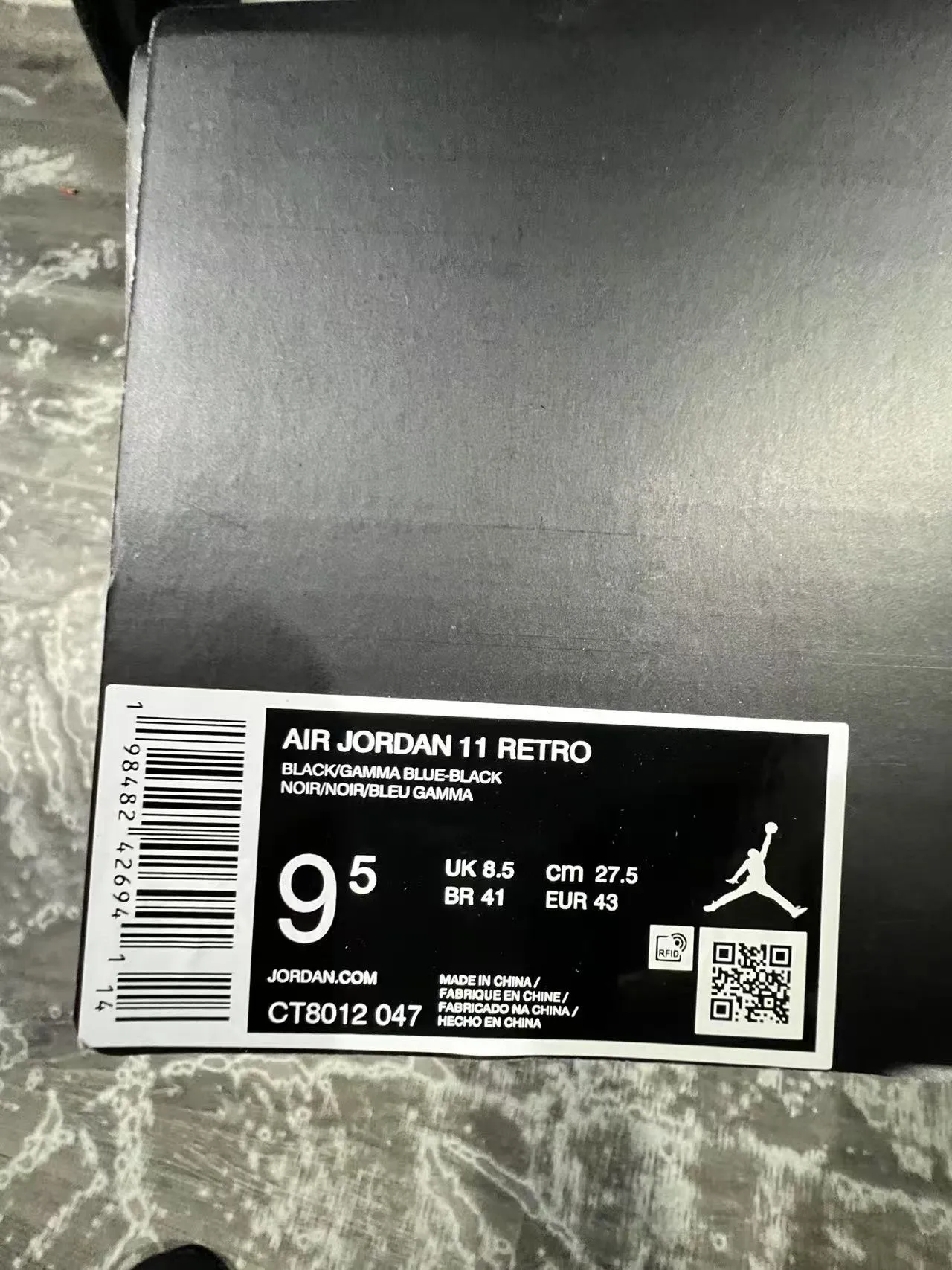 Air Jordan 11 Black Turquoise Jumpman Basketball Shoes 10