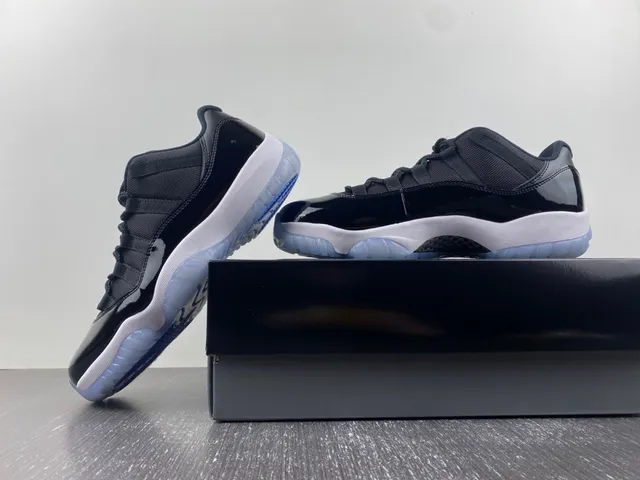 Air Jordan 11 Black White Royal Blue Basketball Shoes 5