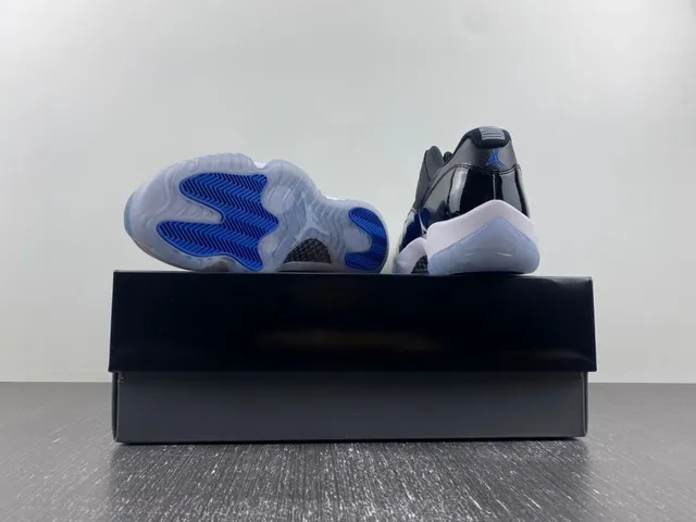 Air Jordan 11 Black White Royal Blue Basketball Shoes 6