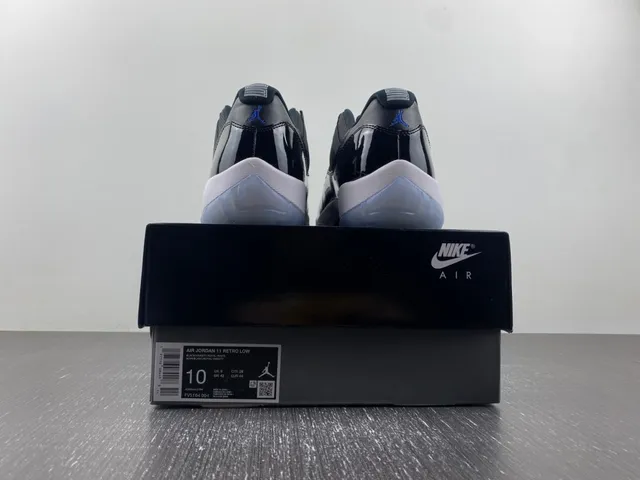 Air Jordan 11 Black White Royal Blue Basketball Shoes 8