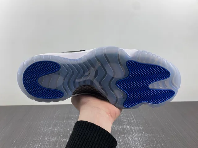 Air Jordan 11 Black White Royal Blue Basketball Shoes 15