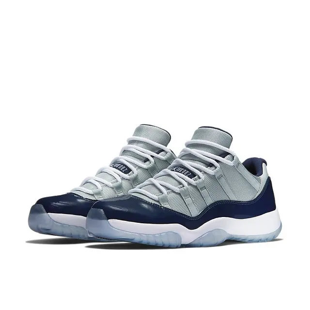 Air Jordan 11 Navy and Light Gray Basketball Shoes 3