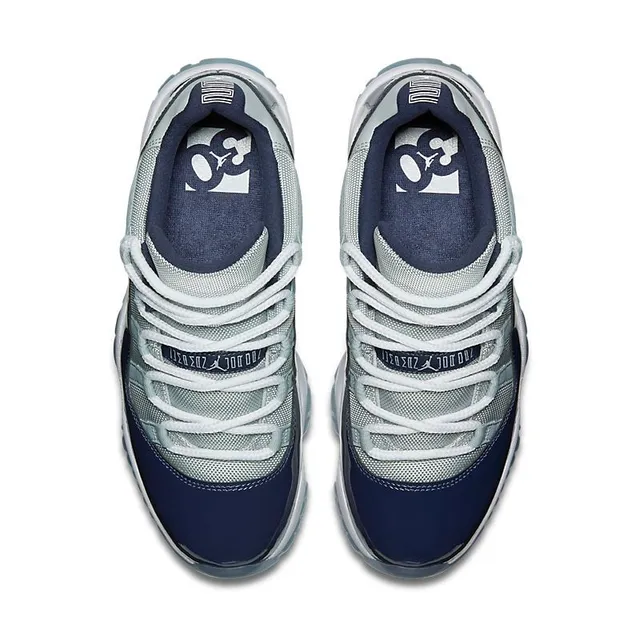 Air Jordan 11 Navy and Light Gray Basketball Shoes 4