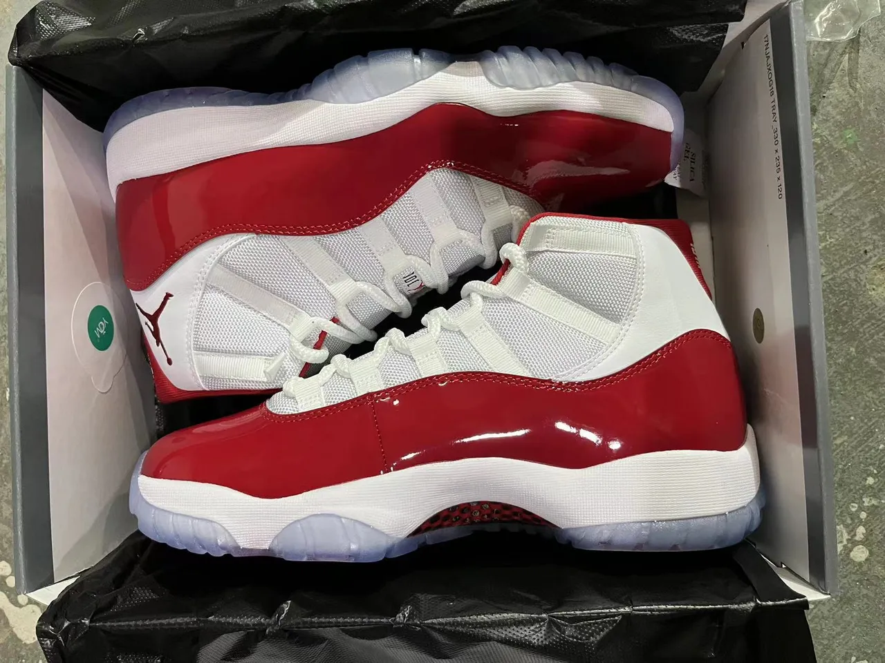 Air Jordan 11 Red White High-Top Patent Leather Basketball Shoes 6
