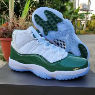 Air Jordan 11 Retro Deep Green Patent Leather Basketball Shoes