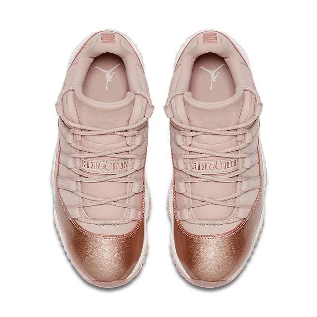 Air Jordan 11 Rose Gold Metallic Basketball Shoes 4