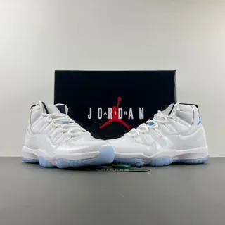 Air Jordan 11 Zapatos de Baloncesto Blancos y Azul Claro