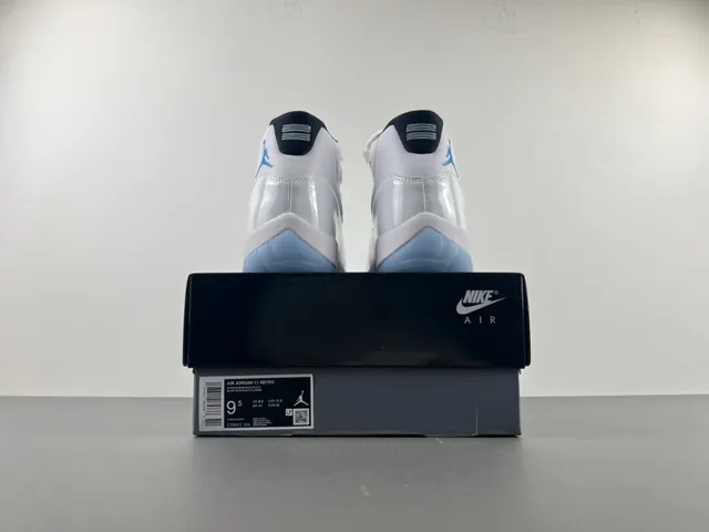 Air Jordan 11 White and Light Blue Basketball Shoes 5