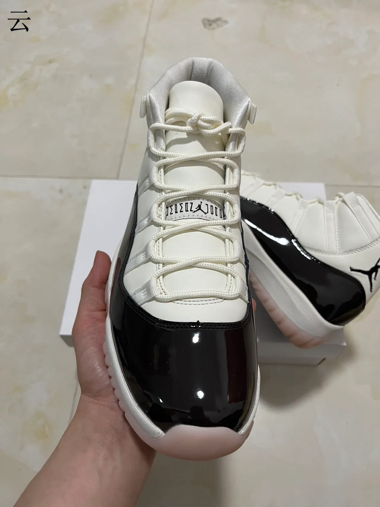 Air Jordan 11 White Black Patent Leather Basketball Shoes 5