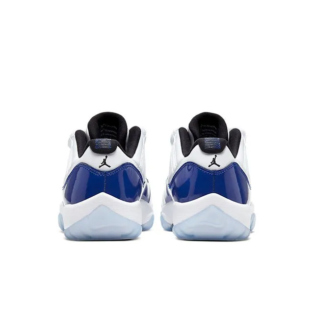 Air Jordan 11 White Blue High-Top Patent Leather Accents Basketball Shoes 2
