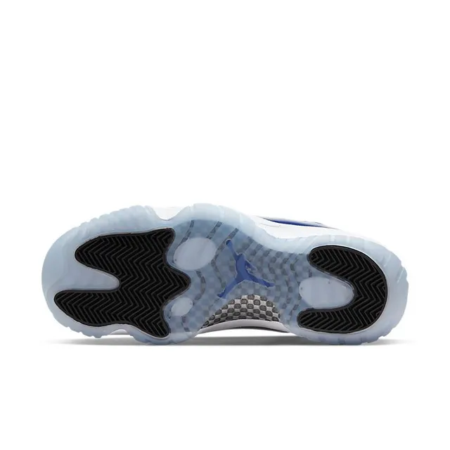 Air Jordan 11 White Blue High-Top Patent Leather Accents Basketball Shoes 6