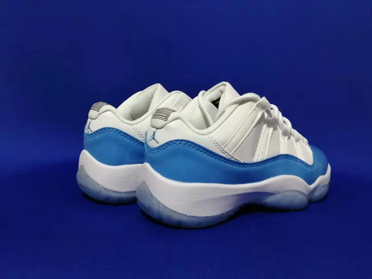Air Jordan 11 White Light Blue Patent Leather Basketball Shoes 3