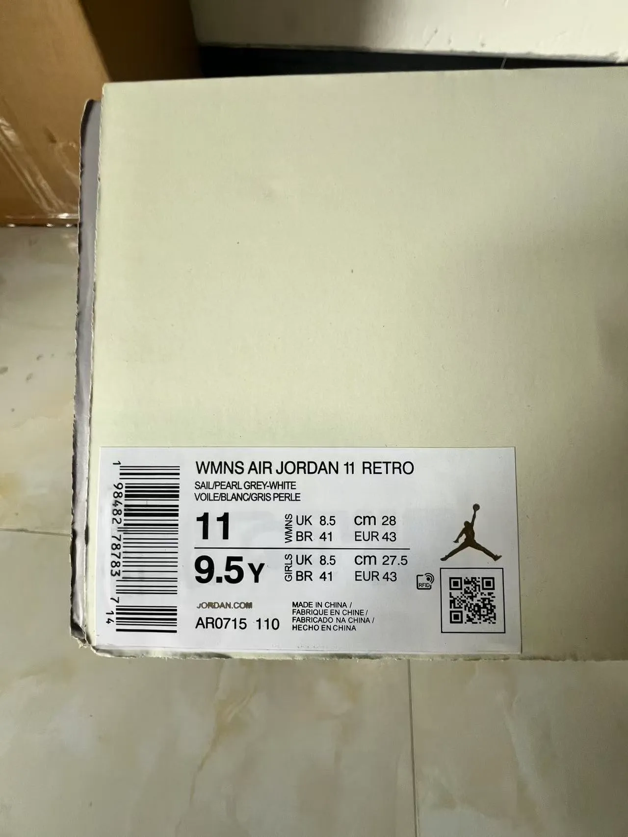 Air Jordan 11 White Patent Leather High-Top Basketball Shoes 10