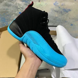 Air Jordan 12 Black Cyan Basketball Shoes
