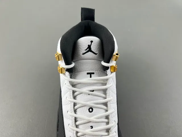 Air Jordan 12 White Black Gold Basketball Shoes 6