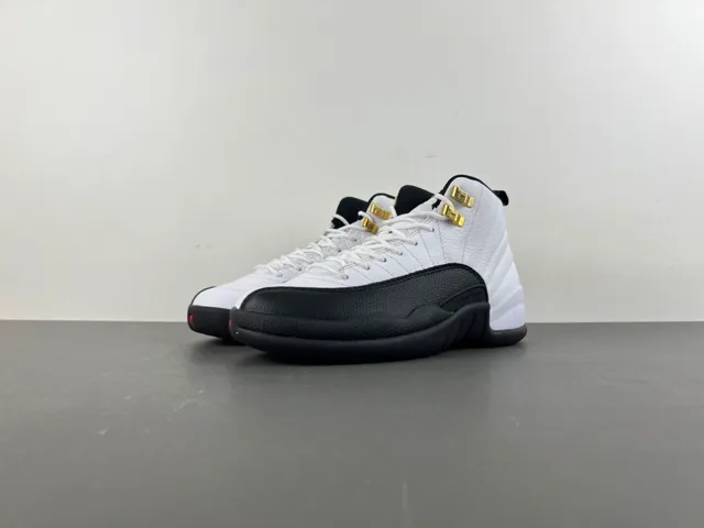 Air Jordan 12 White Black Gold Basketball Shoes 11