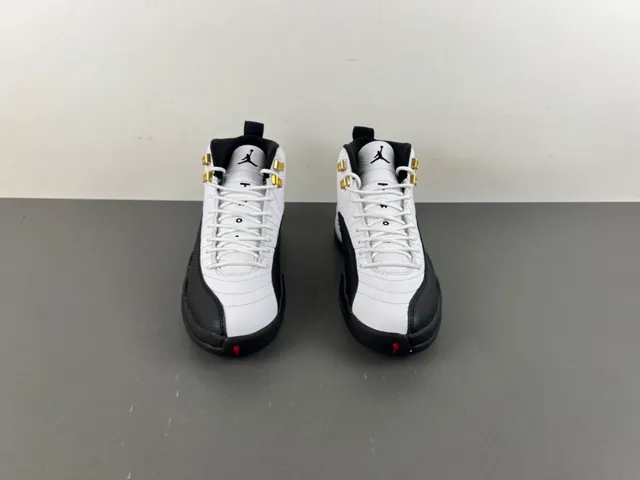 Air Jordan 12 White Black Gold Basketball Shoes 12