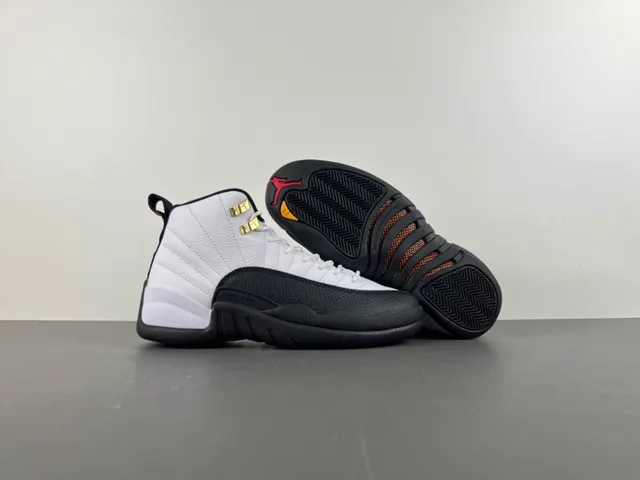 Air Jordan 12 White Black Gold Basketball Shoes 13