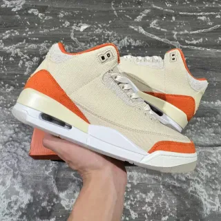 Air Jordan 3 Beige Orange Basketball Shoes