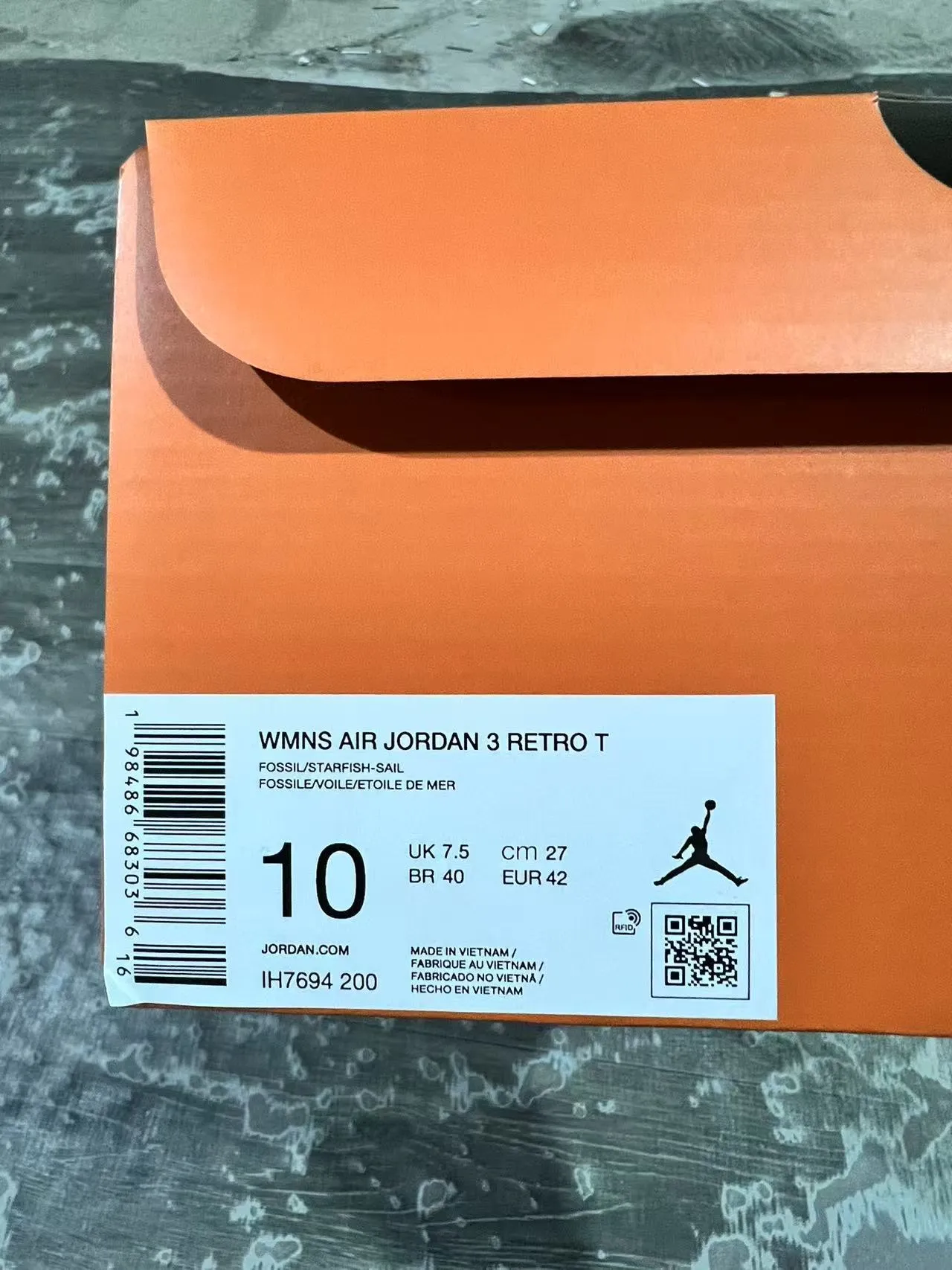 Air Jordan 3 Beige Orange Basketball Shoes 10