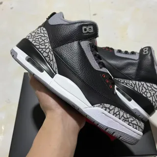 Air Jordan 3 Black Cement 大象印花 篮球鞋