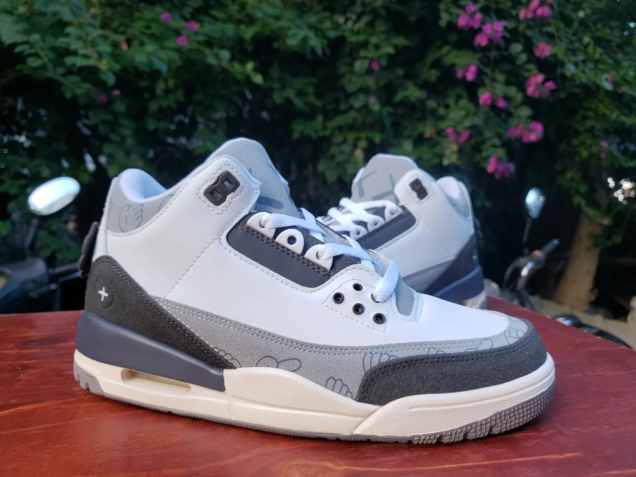 Air Jordan 3 Elephant Print Motif High-Top Basketball Shoes 3