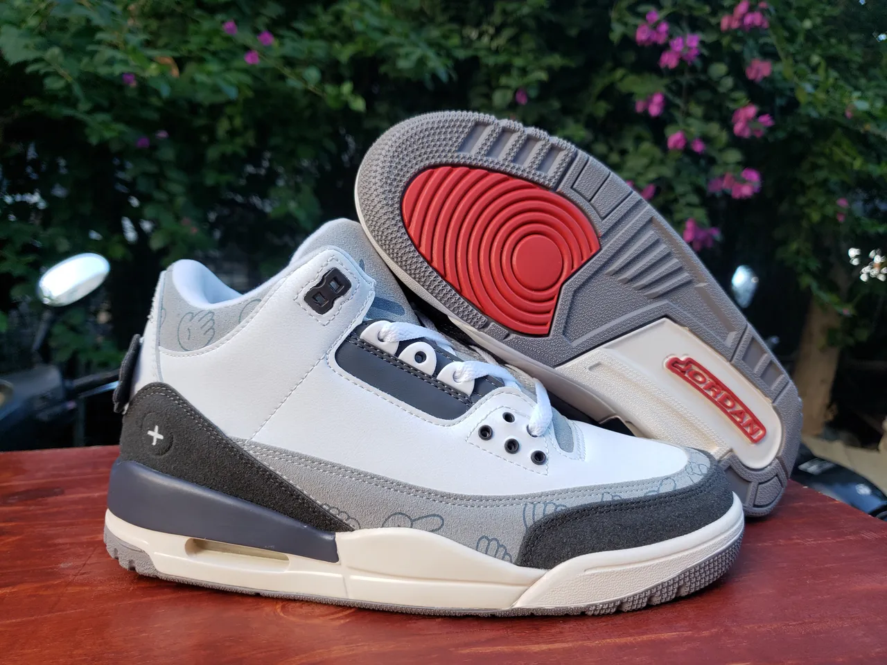 Air Jordan 3 Elephant Print Motif High-Top Basketball Shoes 6