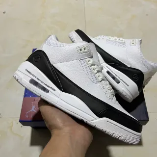Air Jordan 3 Fragment Design White Black Basketball Shoes