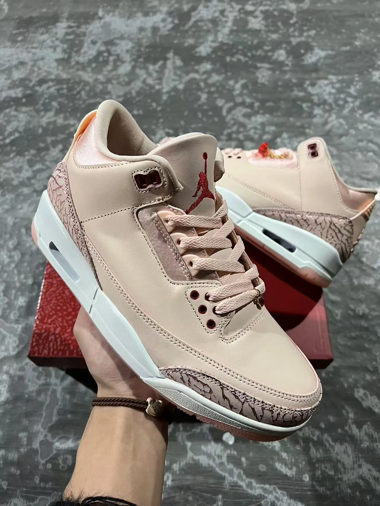 Air Jordan 3 Pink Elephant Basketball Shoes 2