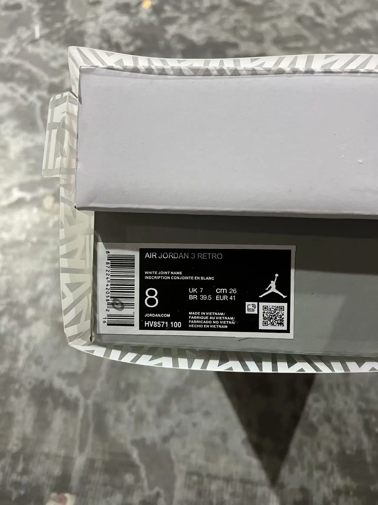 Air Jordan 3 White Black Navy Lifestyle Basketball Shoes 10