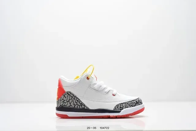 Zapatillas lifestyle Air Jordan 3 blanco cemento gris con estampado de elefante 7