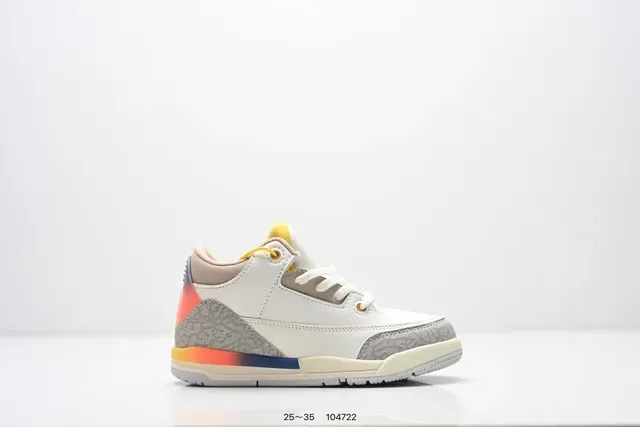 Zapatillas lifestyle Air Jordan 3 blanco cemento gris con estampado de elefante 9