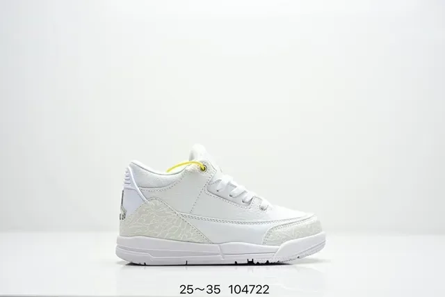 Zapatillas lifestyle Air Jordan 3 blanco cemento gris con estampado de elefante 22