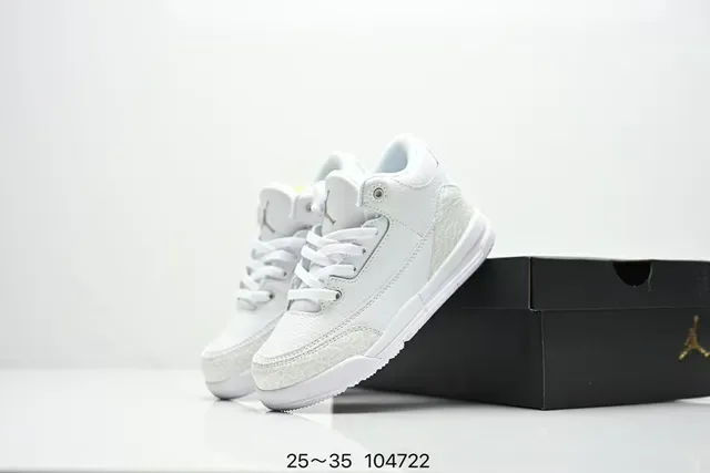 Zapatillas lifestyle Air Jordan 3 blanco cemento gris con estampado de elefante 23