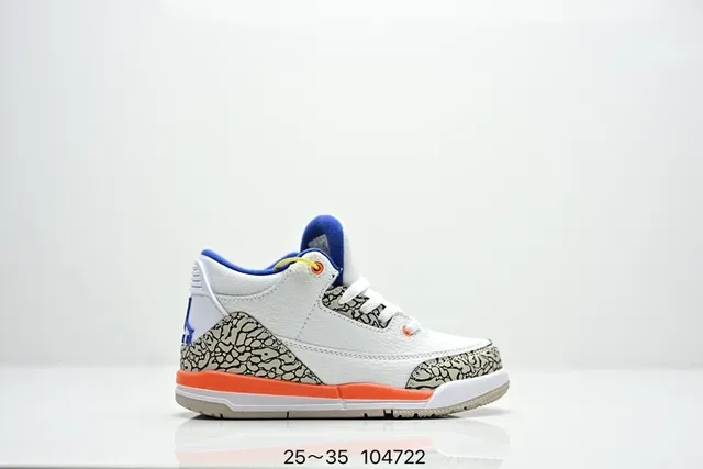 Zapatillas lifestyle Air Jordan 3 blanco cemento gris con estampado de elefante 24