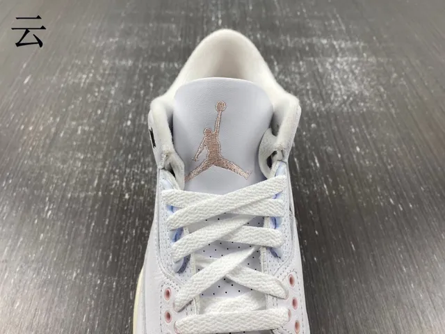 Air Jordan 3 White Pink Elephant Basketball Shoes 8