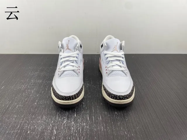 Air Jordan 3 White Pink Elephant Basketball Shoes 16