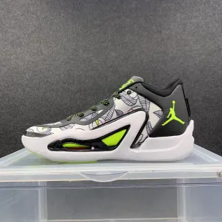 Air Jordan 37 Graffiti White Black Neon Green Basketball Shoes