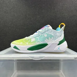 Air Jordan 37 Multicolor Gradient Knit Upper Dual-Tone Green Midfoot Cage Basketball Shoes