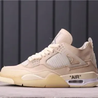 Air Jordan 4 Beige Monochrome Basketball Shoes