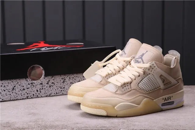 Air Jordan 4 Beige Monochrome Basketball Shoes 8