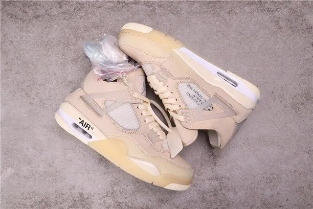 Air Jordan 4 Beige Monochrome Basketball Shoes 12