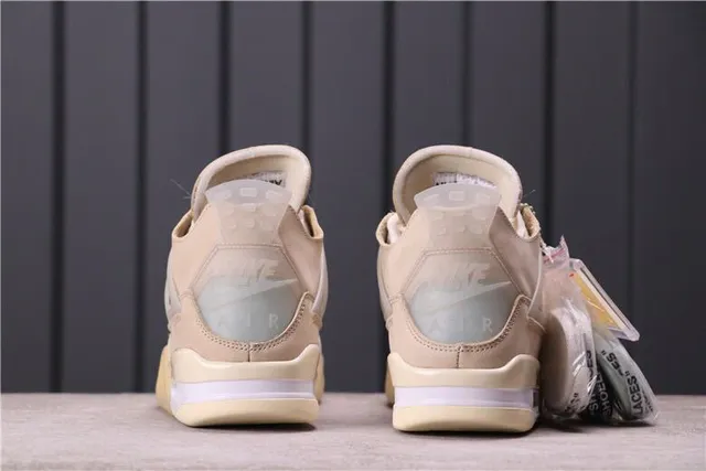 Air Jordan 4 Beige Monochrome Basketball Shoes 13
