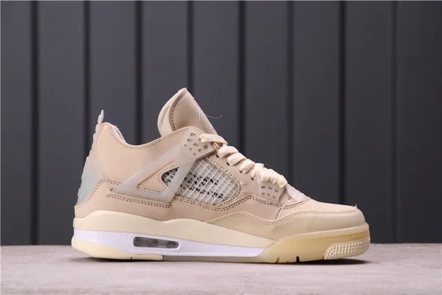 Air Jordan 4 Beige Monochrome Basketball Shoes 15