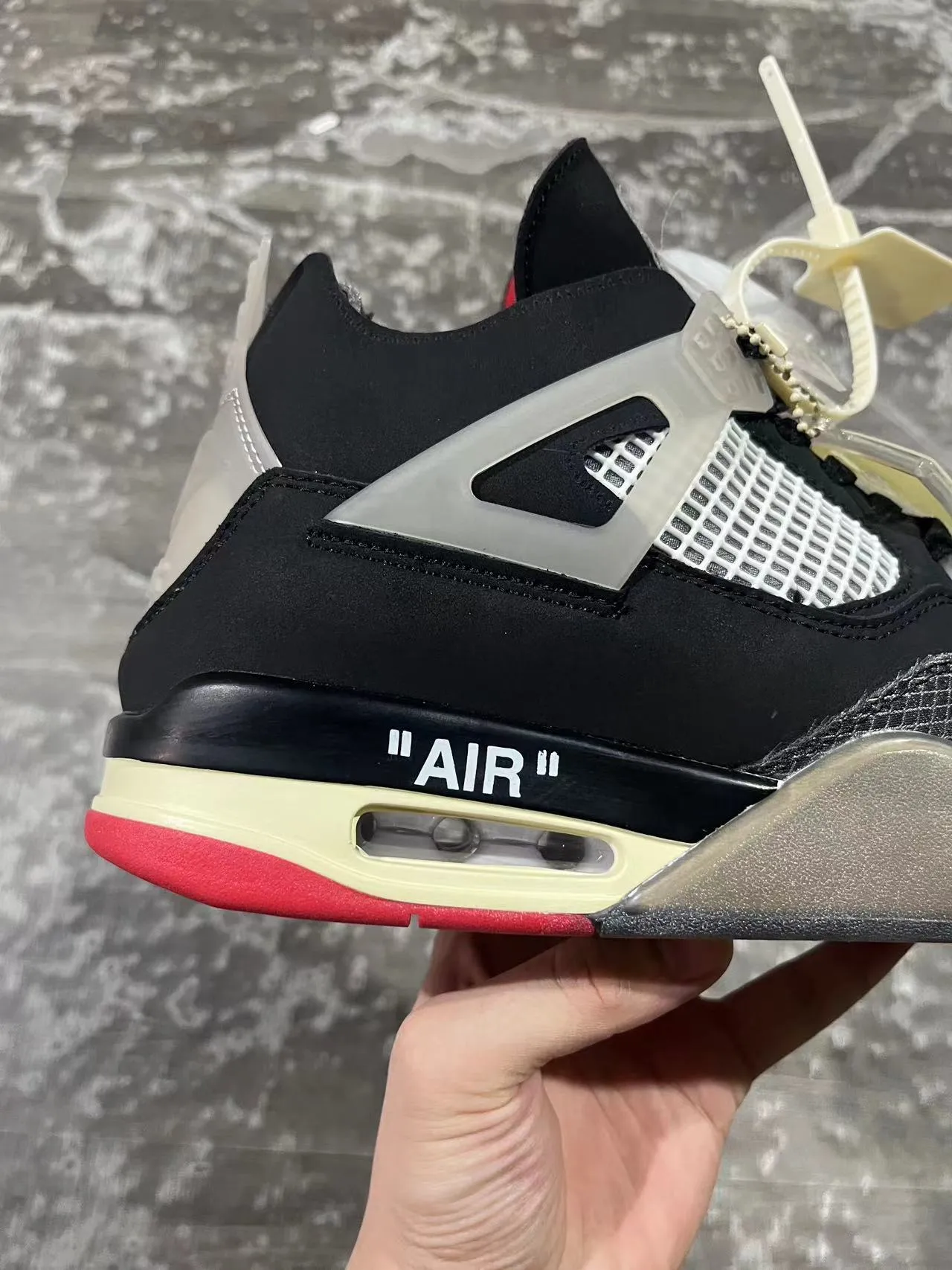 Air Jordan 4 Black Cream Red Basketball Shoes 6