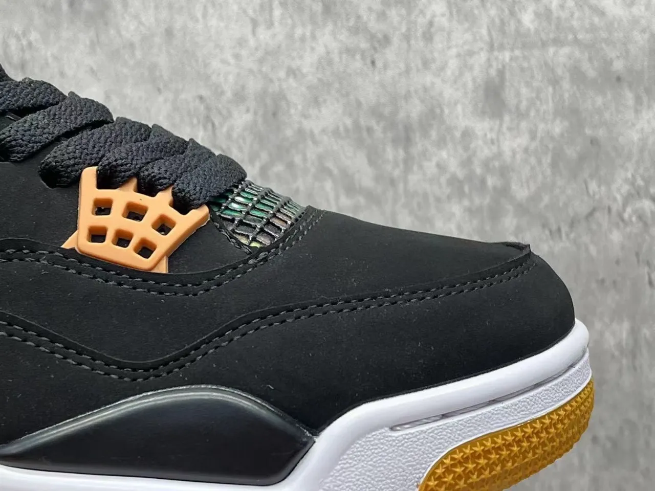 Air Jordan 4 Black Gum Camo Mesh Basketball Shoes 2