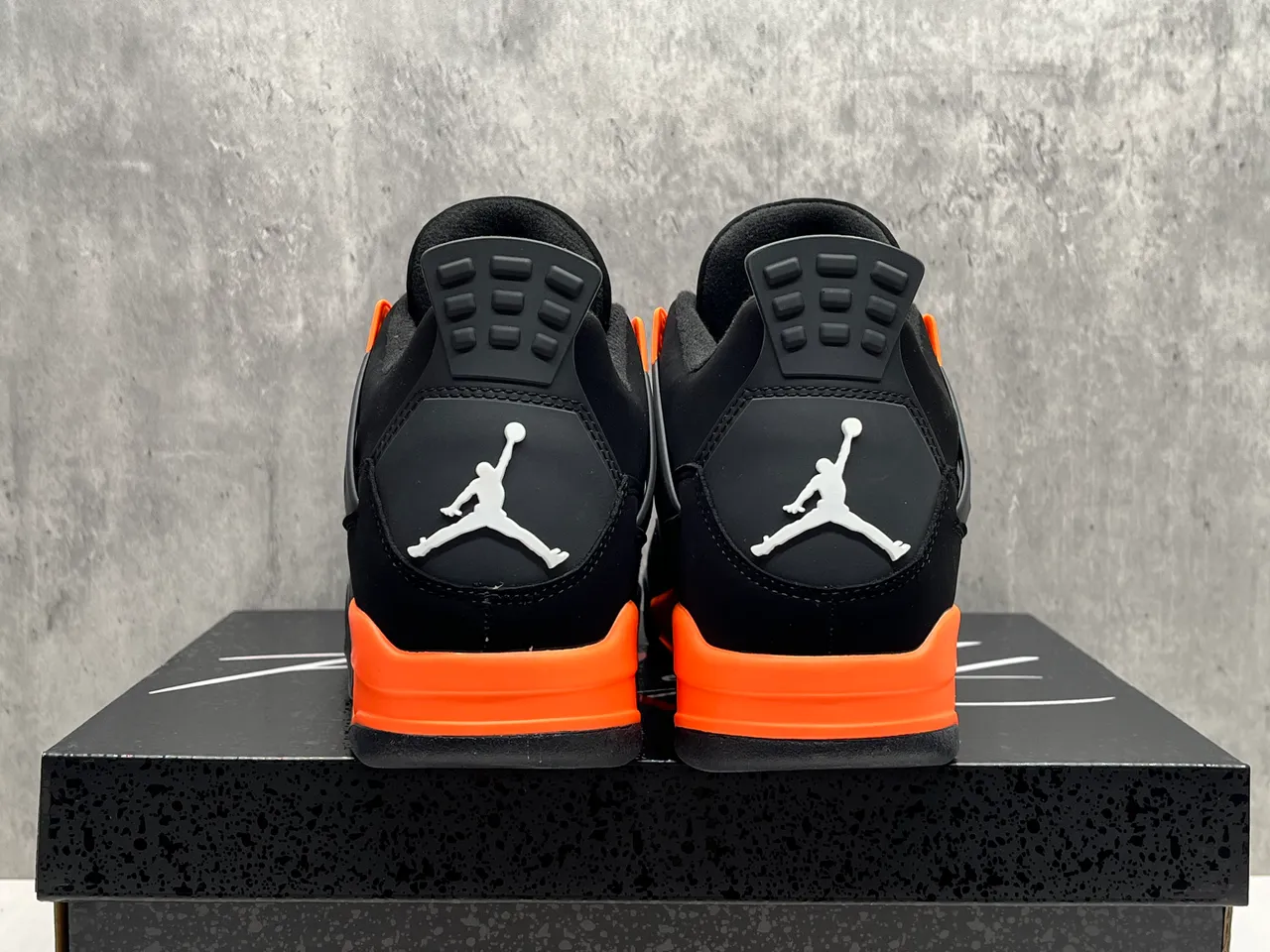 Air Jordan 4 Black Orange Basketball Shoes 2
