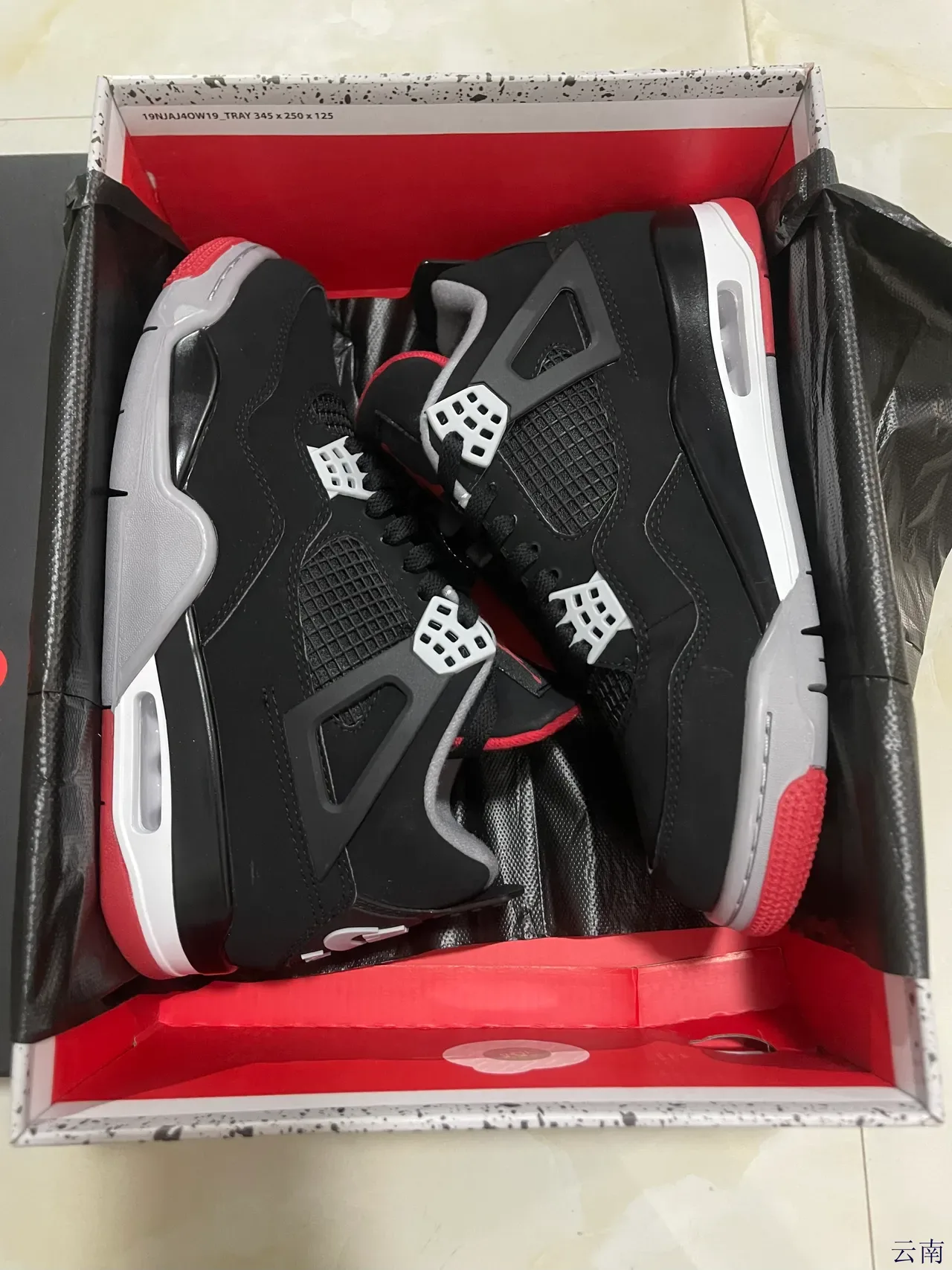 Air Jordan 4 Tênis de Basquete Preto Vermelho Branco Cinza 7