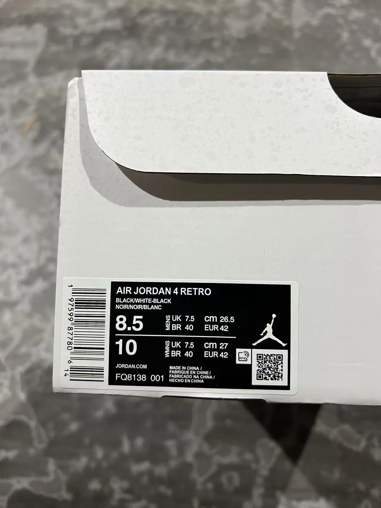 Air Jordan 4 Black White Basketball Shoes 11